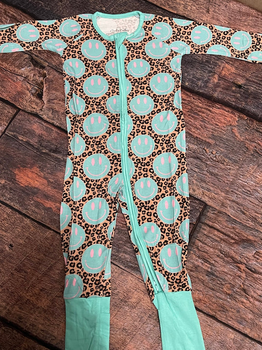 Smiley Leopard Bamboo Pajamas