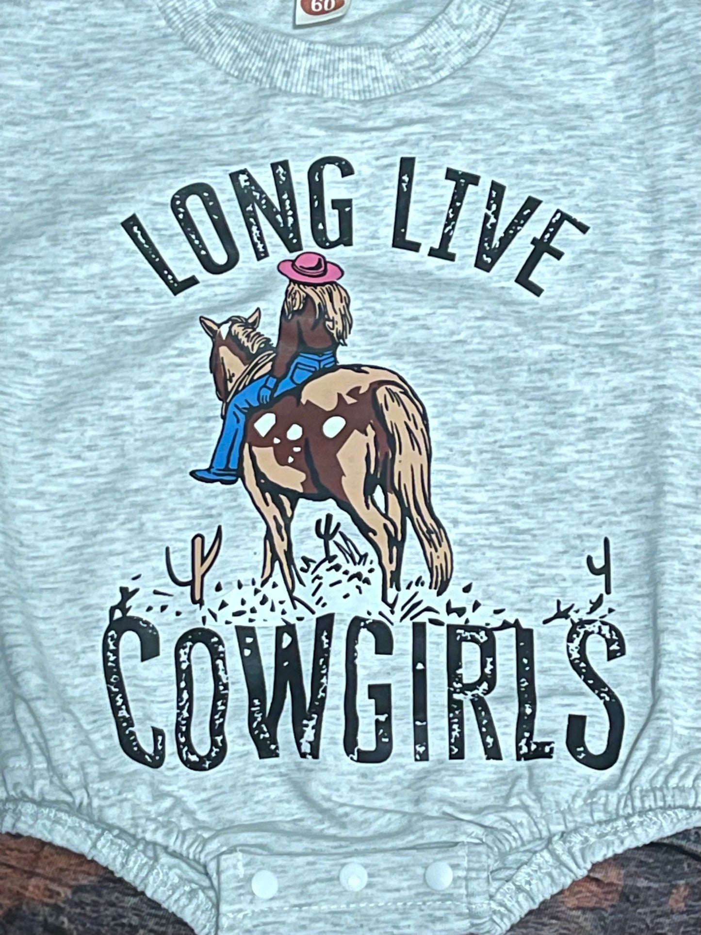 Long Live Cowgirls Long Sleeve Onesie
