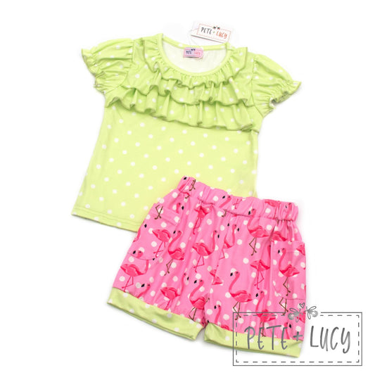 Fancy Flamingo Short Set