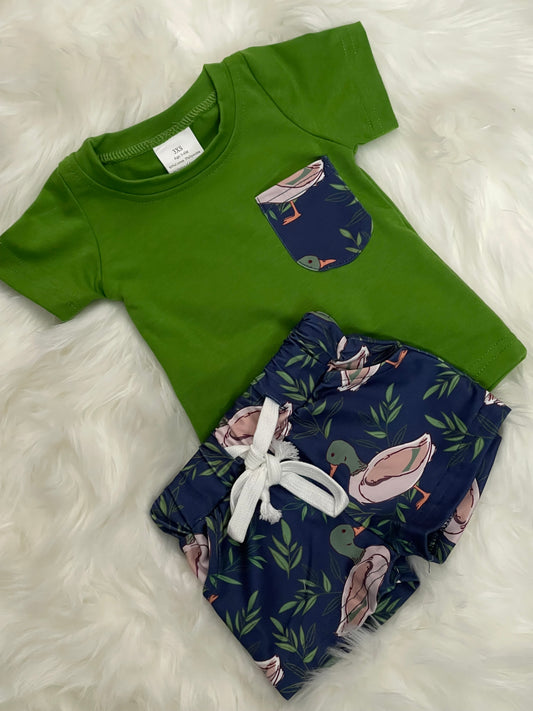 Boys Duck Short Set