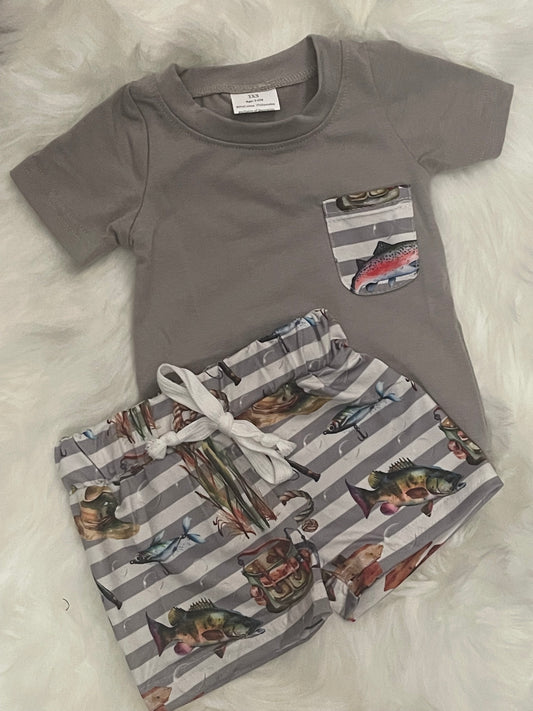 Boys Fish Short Set