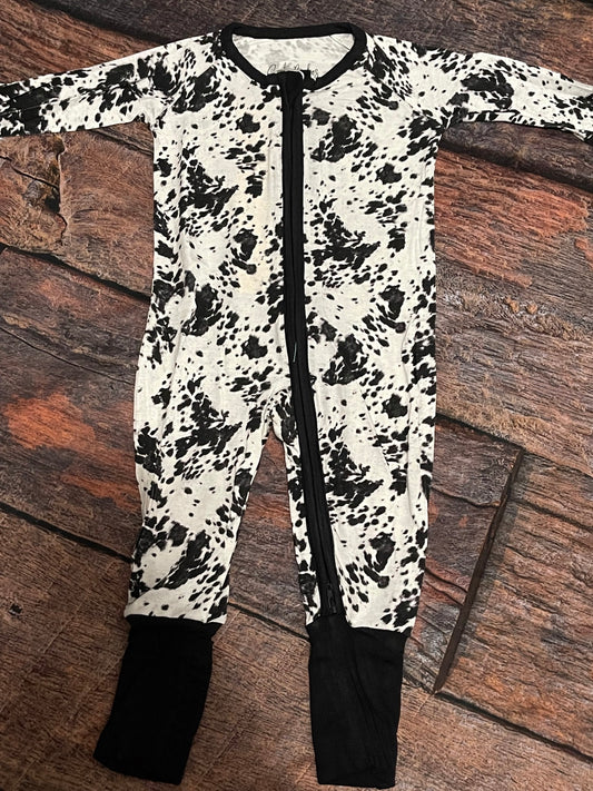 Cow Print Bamboo Pajamas