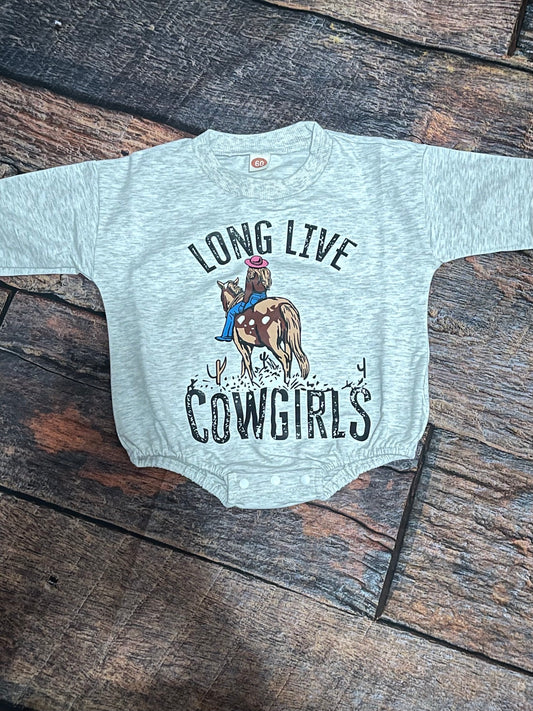 Long Live Cowgirls Long Sleeve Onesie