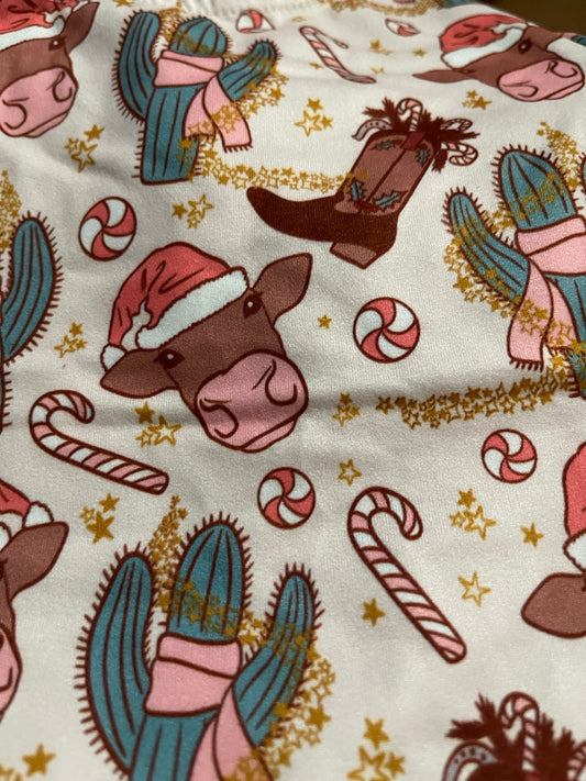 Mooey Christmas Zipper Pajamas