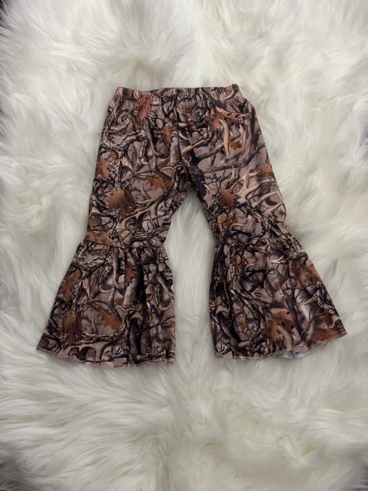 Girls Camo Flare Pants