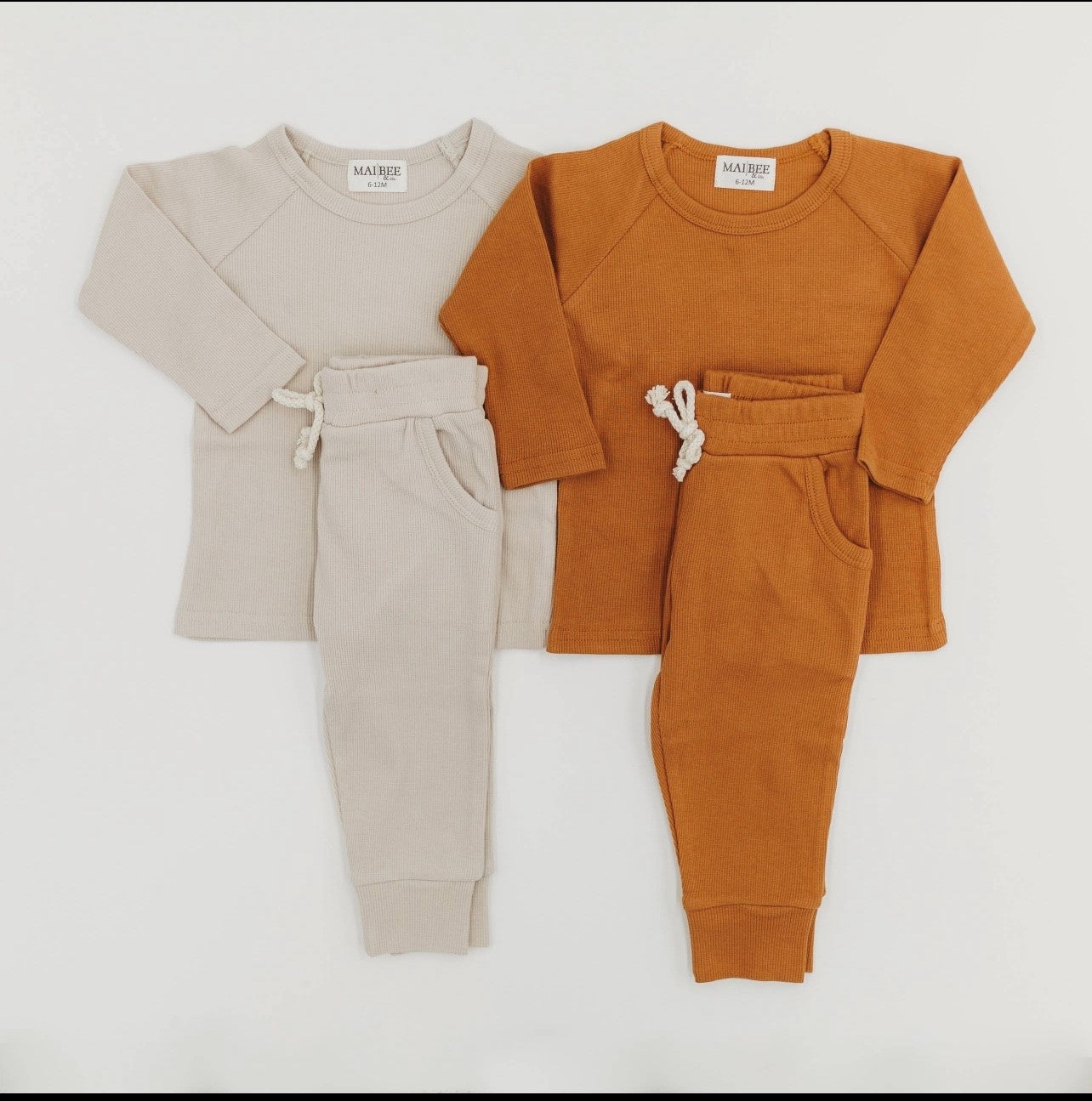 Cotton Ribbed Two Piece Jogger Set