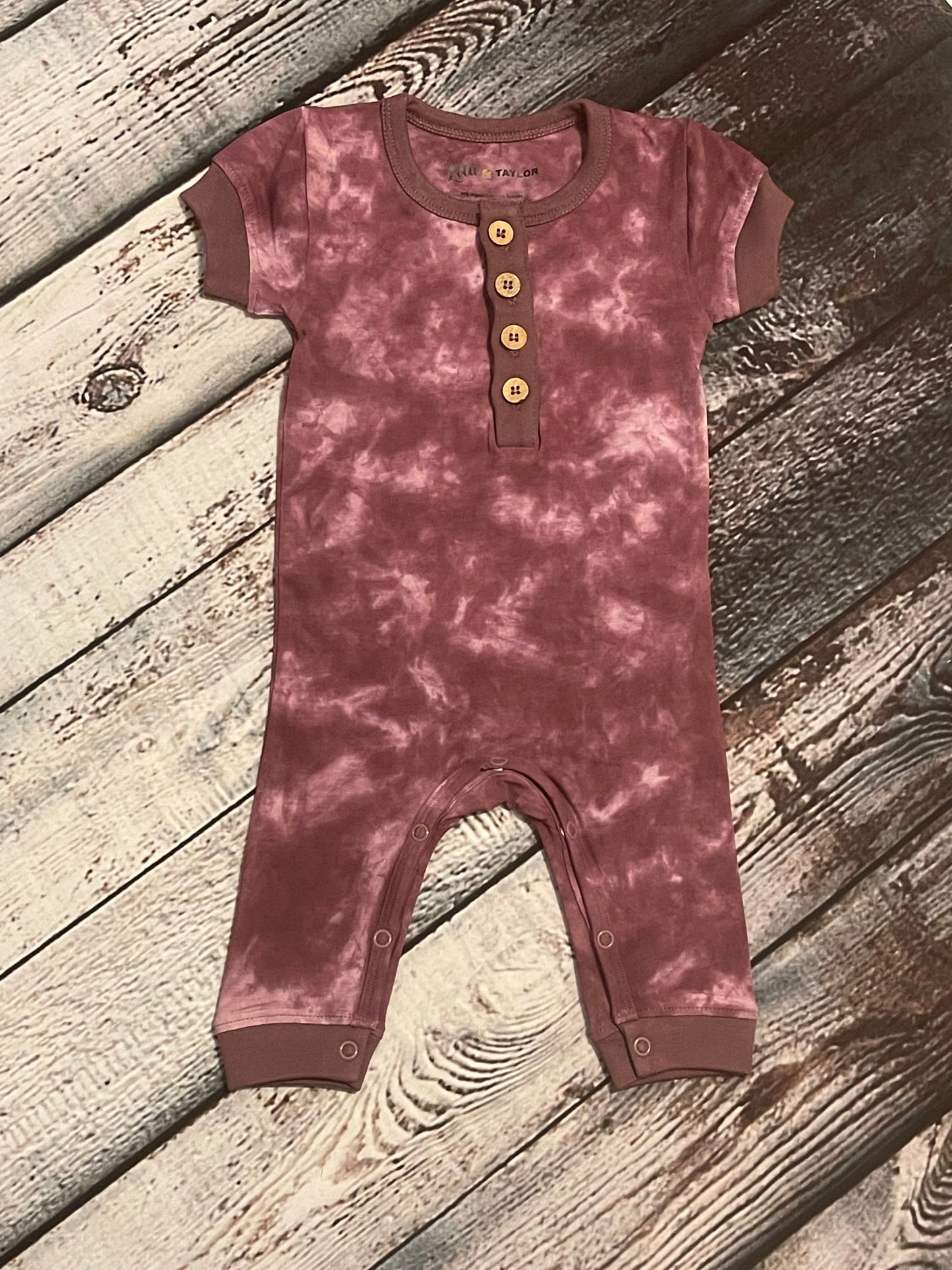 Dusty Rose Tye Dye Romper