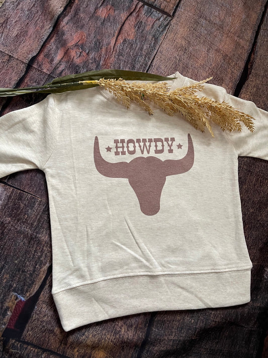 Howdy Cow Head Sweatshirt