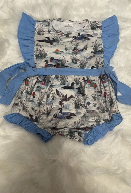 Flutter Sleeve Duck Romper